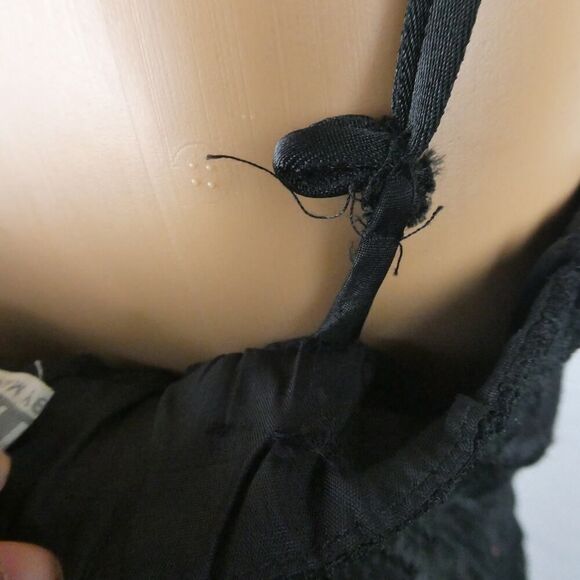 Nu by Mark Anthony Black Floral Lace Faux Wrap Sleeveless Little Dress Small - Picture 6 of 8